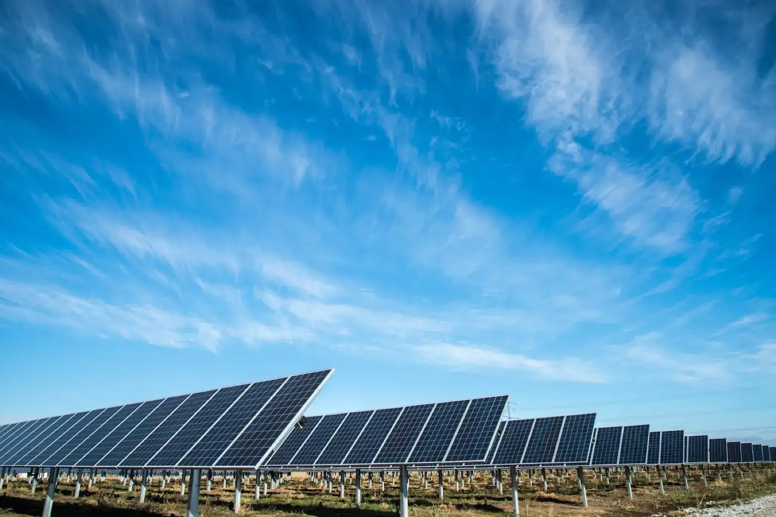 Utility-scale solar field